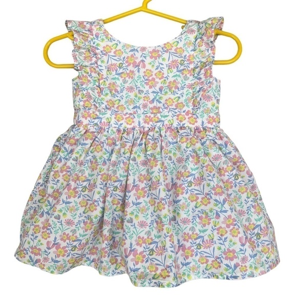 Tommy Bahama Floral 3 Piece Baby Set Dress Bloomers Headband - Picture 3 of 12